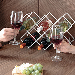 Підставка для пляшок вина Adore Décor Прованс 43х29х15 см Білий