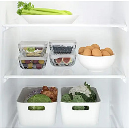 Стеклянная емкость для еды с крышкой IKEA BESTAMMA 0.5 л