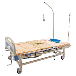 Медичне ліжко широке з туалетом та функцією бокового перевороту для тяжкохворих MED1 (MED1-H05W)