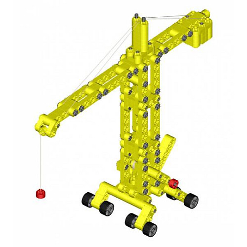 Детский конструктор Kiditec 1217 L-set Showcrane big Yellow 460 деталей (3893)