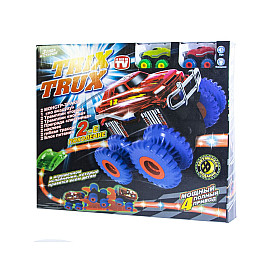 Монстер-Траки Trix Trux LED светящийся трек и 2 машинки Разноцветный