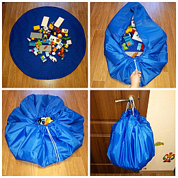 Коврик сумка Yemulang для лего 150 см Синий (M_KVR_023)