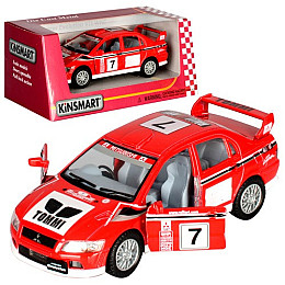 Машинка Kinsmart 5'' KT5048WRed MITSUBISHI LANCER EVOLUTION VII WRC Красный
