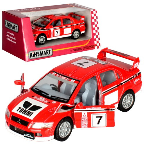 Машинка Kinsmart 5'' KT5048WRed MITSUBISHI LANCER EVOLUTION VII WRC Красный