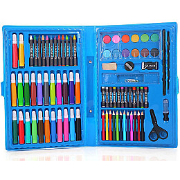 Детский набор для рисования ART kids set Rainbow комплект для детского творчества в кейсе 86 предметов Синий