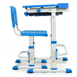 Парта трансформер Bambi M 3111(2)-4 со стульчиком, регулируемая, синяя (KL00013)