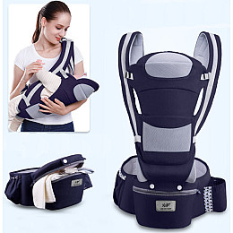 Хипсит, Эрго-рюкзак, кенгуру переноска Baby Carrier 6 в 1 Синий (n-889)
