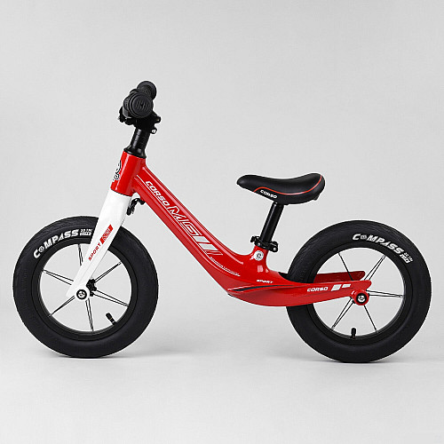 Велобег детский с магниевой рамой Corso Red/White (10567)