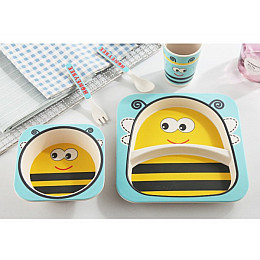 Набір дитячого посуду бамбуковий Bamboo Бджола