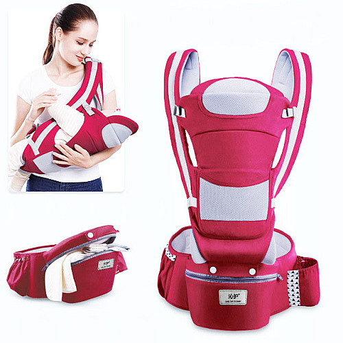 Хипсит, Эрго-рюкзак, кенгуру переноска Baby Carrier 6 в 1 Красный и Пушин кэт с кексом (n-1391)