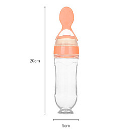 Бутылка-ложка для кормления новорожденного VOLRO Оранжевый (vol-1337)