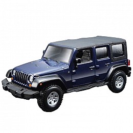 Модель машинки Jeep Wrangler Unlimited Rubicon The black 1:32 Bburago OL32867