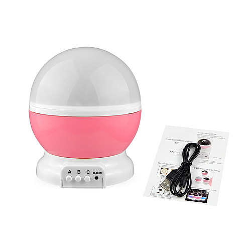Ночник шар проектор BTB звездное небо Star Master Dream QDP01 Pink