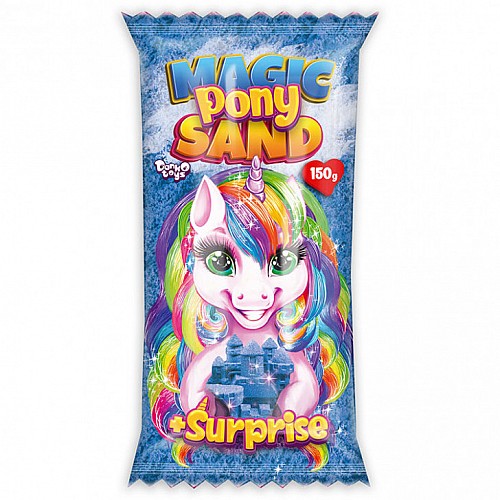 Кинетический песок "Magic Pony Sand" Danko Toys MPS-01 рус 150 г Синий