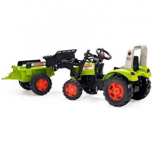 Детский трактор педальный с прицепом и ковшом Claas Arion IG29286 Falk