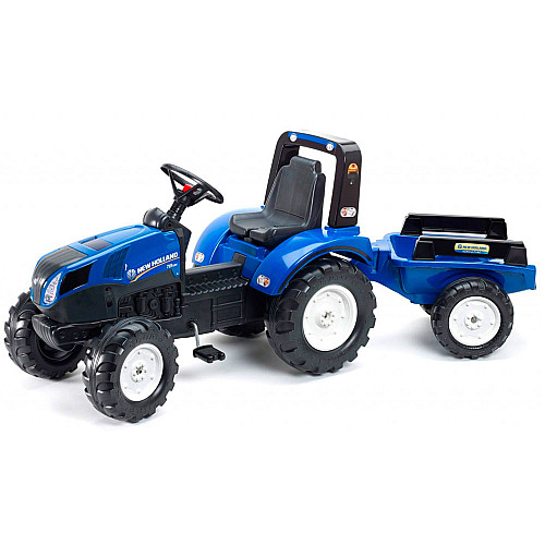 Педальный трактор для детей с прицепом New Holland Falk IG31856