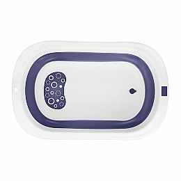 Дитяча складна ванночка для купання Bestbaby BS-10 Синя + Біла