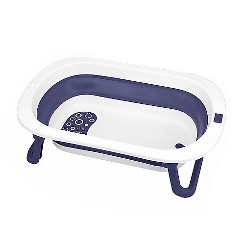 Дитяча складна ванночка для купання Bestbaby BS-10 Синьо-білий