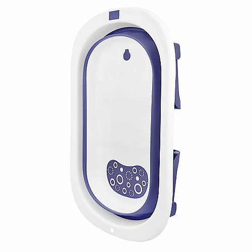 Дитяча складна ванночка для купання Bestbaby BS-10 Синьо-білий
