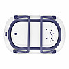 Дитяча складна ванночка для купання Bestbaby BS-10 Синьо-білий