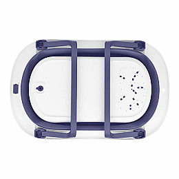 Дитяча складна ванночка для купання Bestbaby BS-10 Синьо-білий