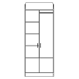 Дитяча шафа Тіса Меблі ШО-101 Венге Дуб молочний