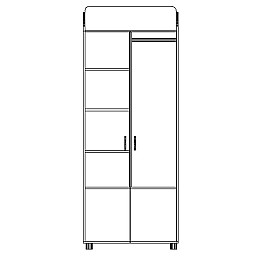 Дитяча шафа Тіса Меблі ШО-101р Венге Дуб молочний