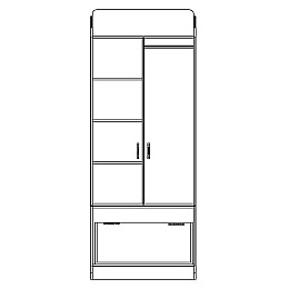 Дитяча шафа Тіса Меблі ШО-102 Венге Дуб молочний