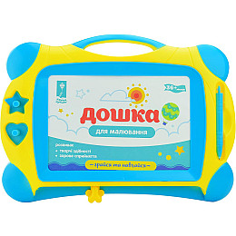 Магнитная досточка для рисования Bambi PL-7015 + 2 штампа Жёлтый