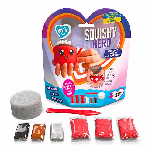 Набор для лепки Squishy "CupCao" ТМ Lovin 70125 с воздушным пластилином