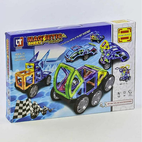 Детский конструктор магнитный Limo Toy LT3003 Синий (SK000367)