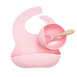 Набор силиконовый Stenson Kids 3 предмета розовый MMS-MH-4039 (SK000518)