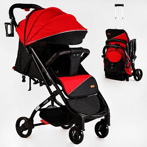 Коляска прогулочная детская JOY Elegans 30 кг Red and black 118556