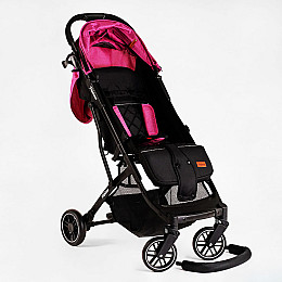 Коляска прогулочна дитяча JOY Fabiana 30 кг Рожева і чорна 118440