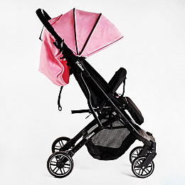 Коляска прогулочна дитяча JOY Fabiana 30 кг Рожево-чорна 118439