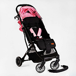 Коляска прогулочна дитяча JOY Fabiana 30 кг Рожево-чорна 118439