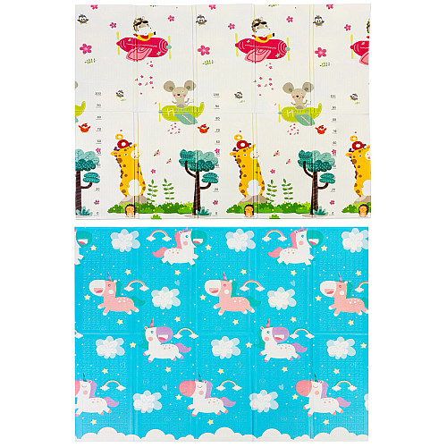 Графічний термо килимок у сумці Baby Home Textile Animals 2-х сторонній 180х120х0.8 см Кольоровий (103446)