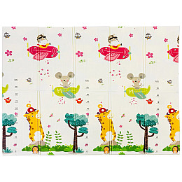Игровой термо коврик в сумке Baby Home Textile Animals 2-х сторонний 180х120х0.8 см Разноцветный (103446)
