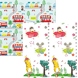 Ігровий термо килимок двосторонній у сумці Baby Home Textile EVA 180х120х0.8 см Різнокольоровий (103435)
