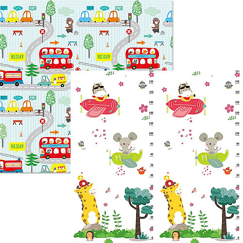 Игровой термо коврик двухсторонний в сумке Baby Home Textile EVA 180х120х0.8 см Разноцветный (103435)
