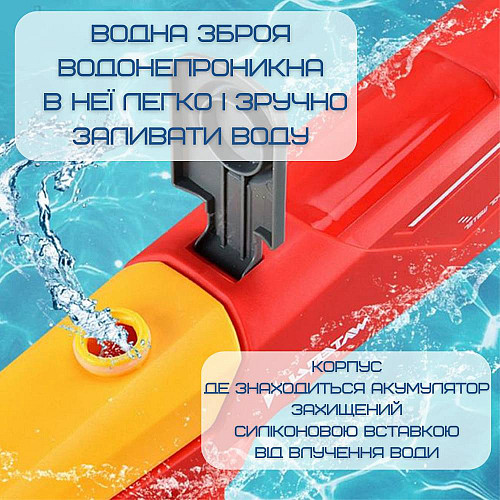Дитячий Водний Бластер Електричний на Акумуляторі Combuy Акула Червоний (631)