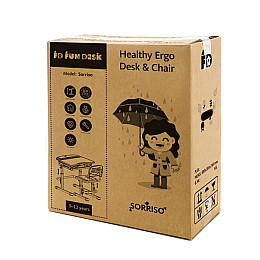 Комплект парти та стільця для школяра FunDesk Sorrico 705 x 545 x 540-760 мм Blue