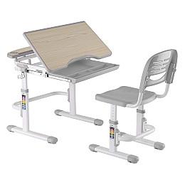 Комплект дитяча парта зі стільцем FunDesk Sorriso 705 x 545 x 540-760 мм Grey