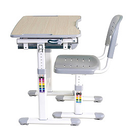 Парта та стільчик для дитини FunDesk Piccolino 664 x 474 x 540-760 мм Grey
