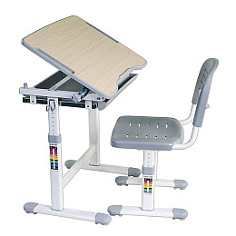 Парта та стільчик для дитини FunDesk Piccolino 664 x 474 x 540-760 мм Grey