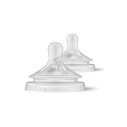 Силіконова соска Philips Avent Natural Природний потік 6 міс+ 2 шт для густої їжі SCY966/02 (8710103985174)