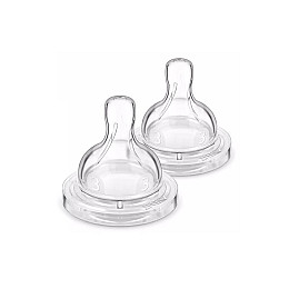Соска силіконова Philips AVENT Анти-Колік середній потік від 3 міс 2 шт SCY763/02 (8710103996774)