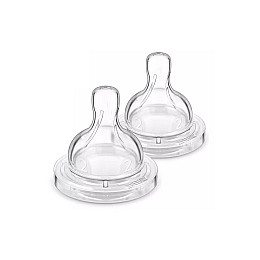 Соска силіконова Philips AVENT Анти-Колік повільний потік від 1 міс 2 шт SCY762/02 (8710103996811)