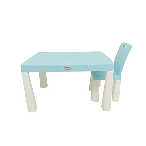 Детский пластиковый Стол и 2 стула DOLONI TOYS 04680/7 бирюзовый