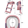 Дитяче сидіння на унітаз Bestbaby BC-108 Pink з підступінком і ручками